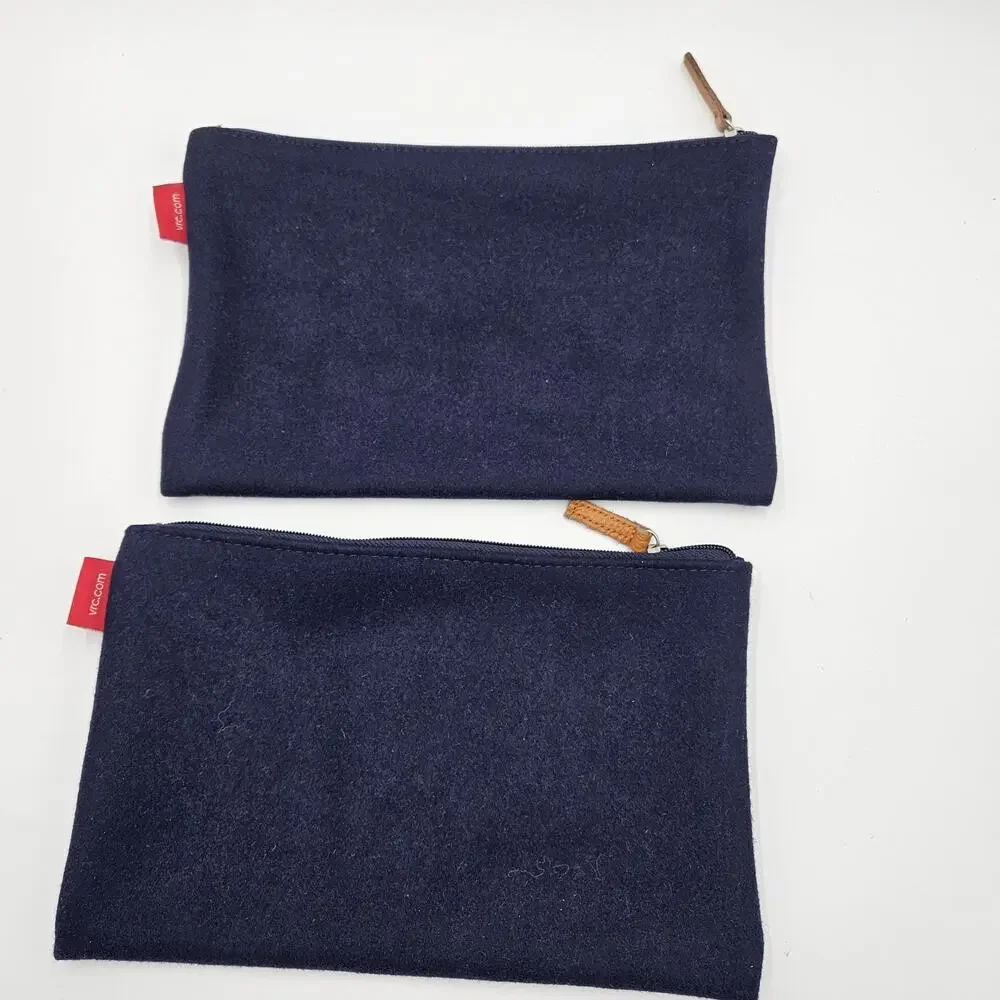 2 Navy Blue Viking Wool Money Bag Travel Bag Pencil Pouch Albert Einstein Quote